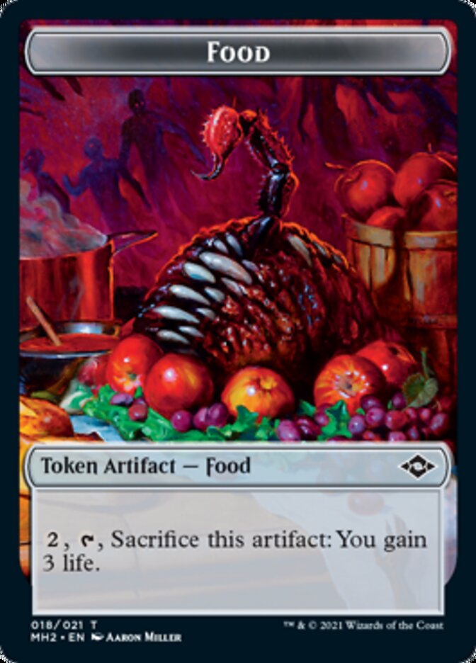 Food (18) // Golem Double-Sided Token [Modern Horizons 2 Tokens] | Jomio and Rueliete's Cards and Comics