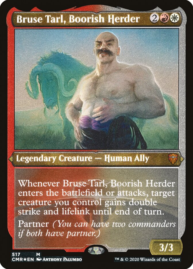 Bruse Tarl, Boorish Herder (Etched) [Commander Legends] | Jomio and Rueliete's Cards and Comics