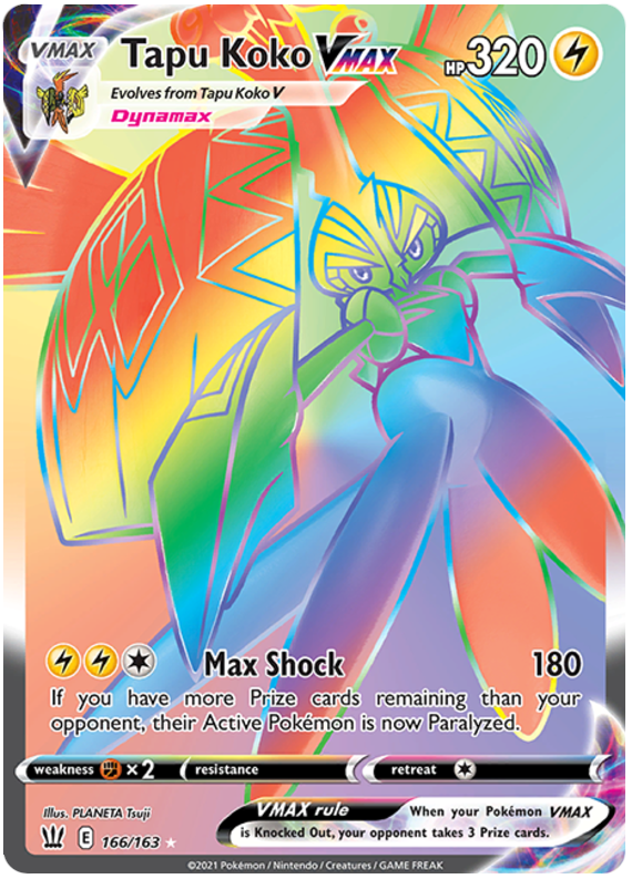 Tapu Koko VMAX (166/163) [Sword & Shield: Battle Styles] | Jomio and Rueliete's Cards and Comics
