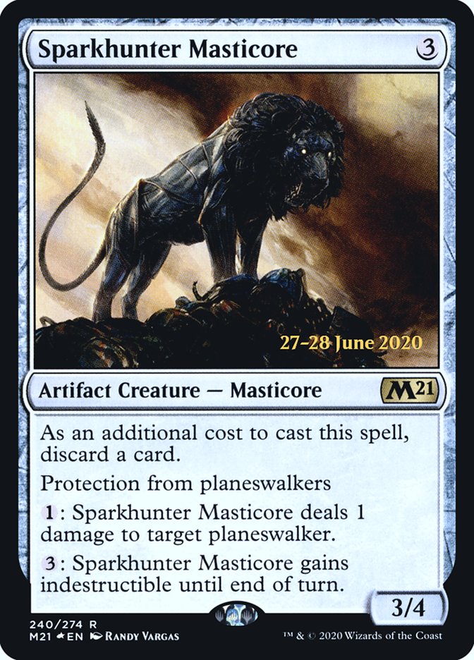 Sparkhunter Masticore [Core Set 2021 Prerelease Promos] | Jomio and Rueliete's Cards and Comics