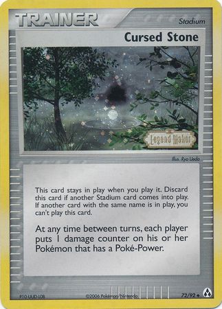 Cursed Stone (72/92) (Stamped) [EX: Legend Maker] | Jomio and Rueliete's Cards and Comics