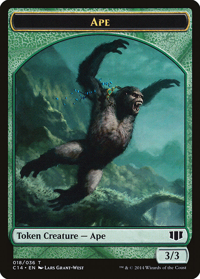 Ape // Zombie (011/036) Double-Sided Token [Commander 2014 Tokens] | Jomio and Rueliete's Cards and Comics