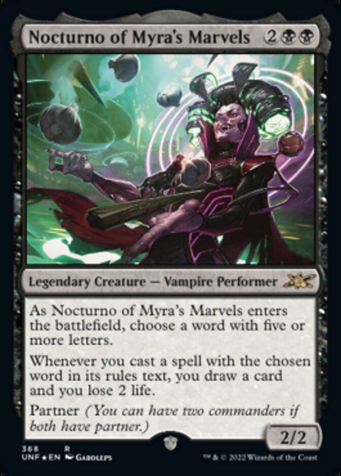 Nocturno of Myra's Marvels (Galaxy Foil) [Unfinity] | Jomio and Rueliete's Cards and Comics