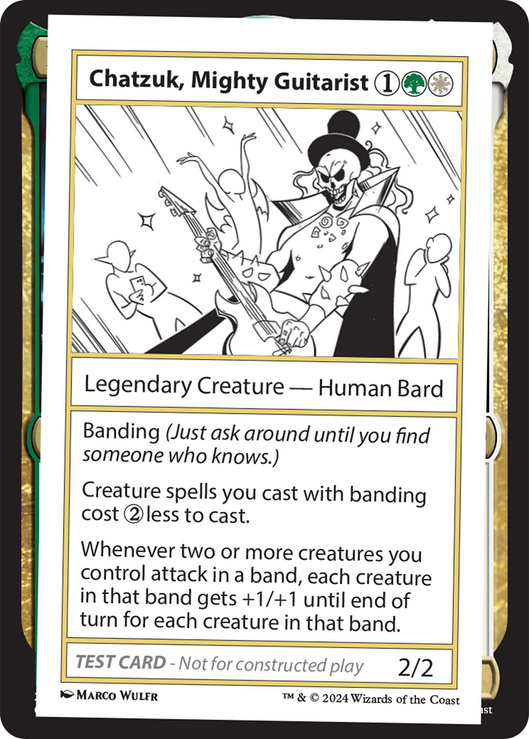 Chatzuk, Mighty Guitarist [Mystery Booster 2 Playtest Cards] | Jomio and Rueliete's Cards and Comics
