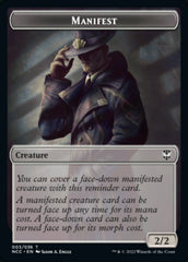 Manifest // Copy Double-Sided Token [Streets of New Capenna Commander Tokens] | Jomio and Rueliete's Cards and Comics