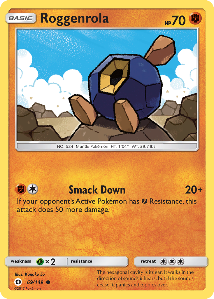 Roggenrola (69/149) [Sun & Moon: Base Set] | Jomio and Rueliete's Cards and Comics