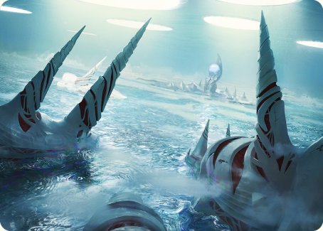 Seachrome Coast Art Card [Phyrexia: All Will Be One Art Series] | Jomio and Rueliete's Cards and Comics
