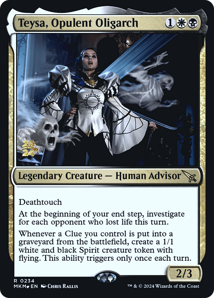 Teysa, Opulent Oligarch [Murders at Karlov Manor Prerelease Promos] | Jomio and Rueliete's Cards and Comics