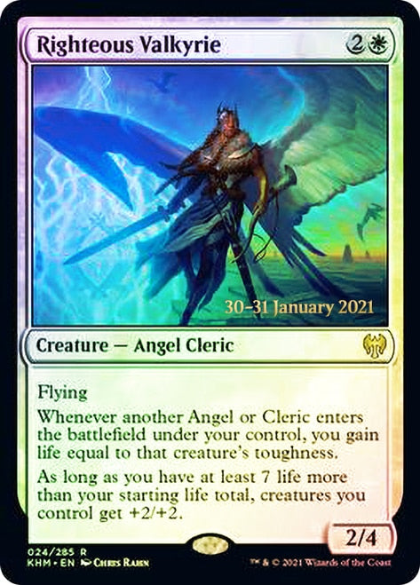 Righteous Valkyrie [Kaldheim Prerelease Promos] | Jomio and Rueliete's Cards and Comics