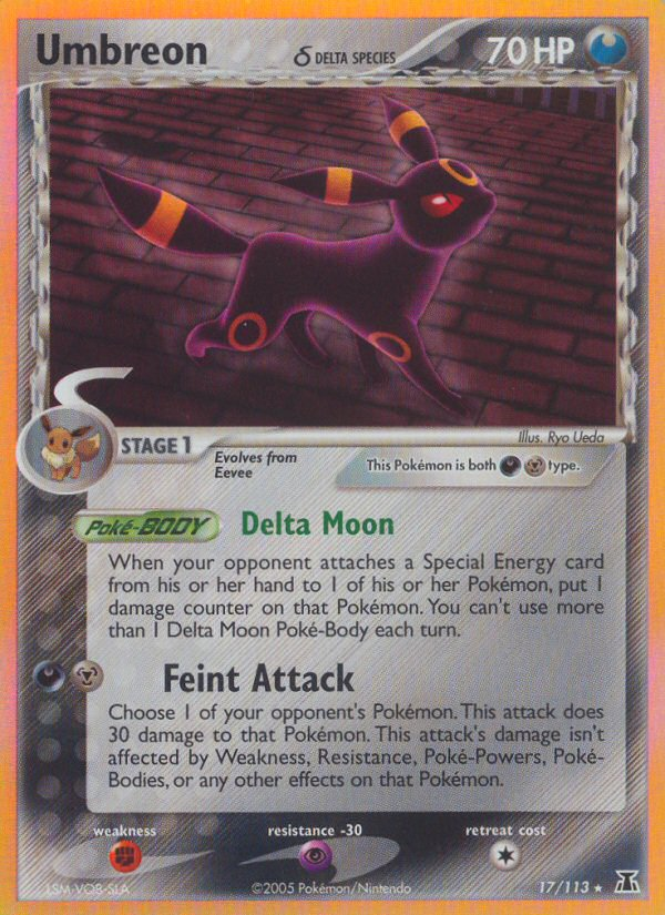 Umbreon (17/113) (Delta Species) [EX: Delta Species] | Jomio and Rueliete's Cards and Comics
