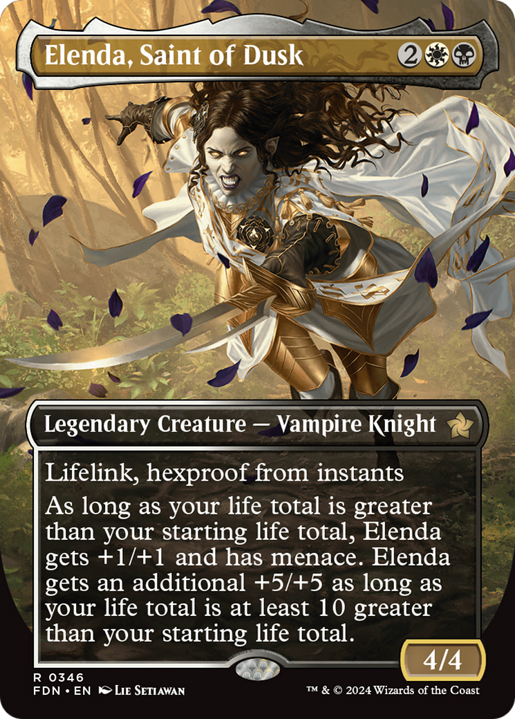 Elenda, Saint of Dusk (Borderless) [Foundations] | Jomio and Rueliete's Cards and Comics