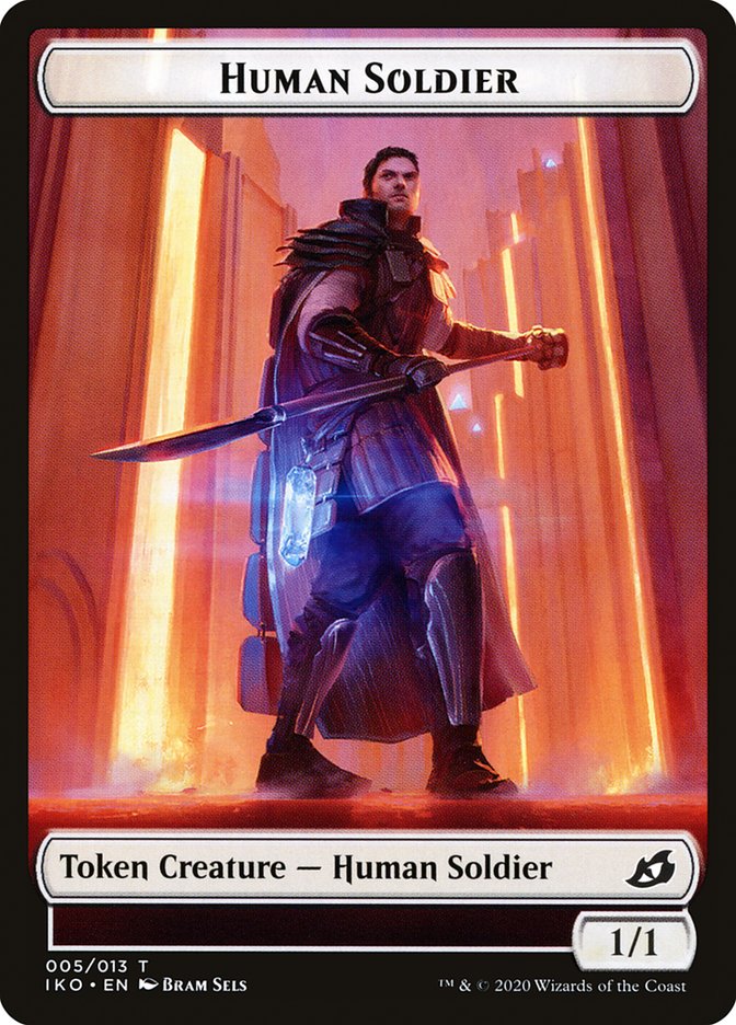 Human Soldier Token (005/013) [Ikoria: Lair of Behemoths Tokens] | Jomio and Rueliete's Cards and Comics