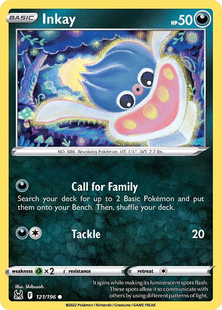 Inkay (121/196) [Sword & Shield: Lost Origin] | Jomio and Rueliete's Cards and Comics