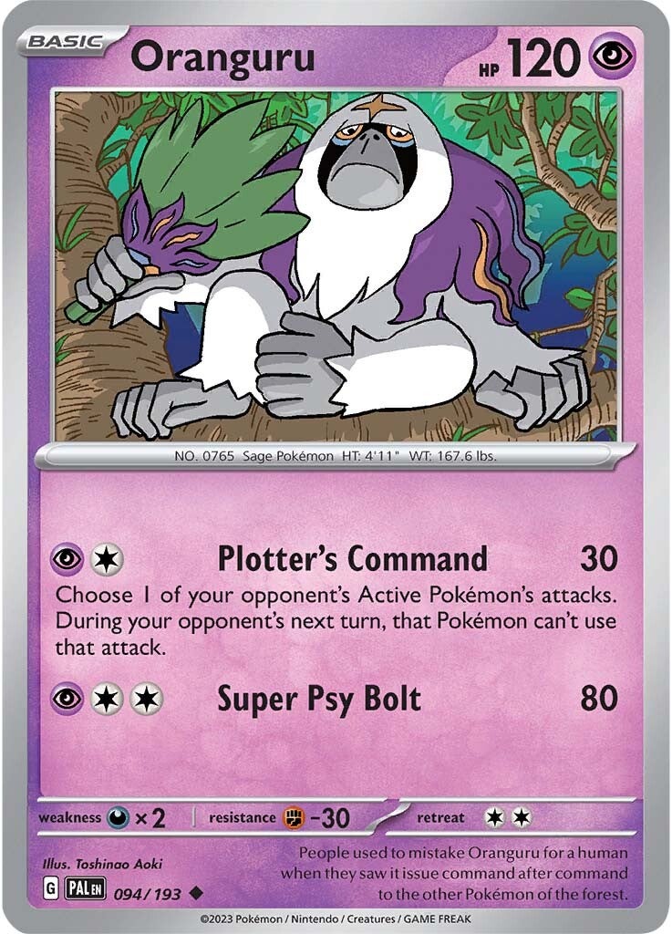 Oranguru (094/193) [Scarlet & Violet: Paldea Evolved] | Jomio and Rueliete's Cards and Comics