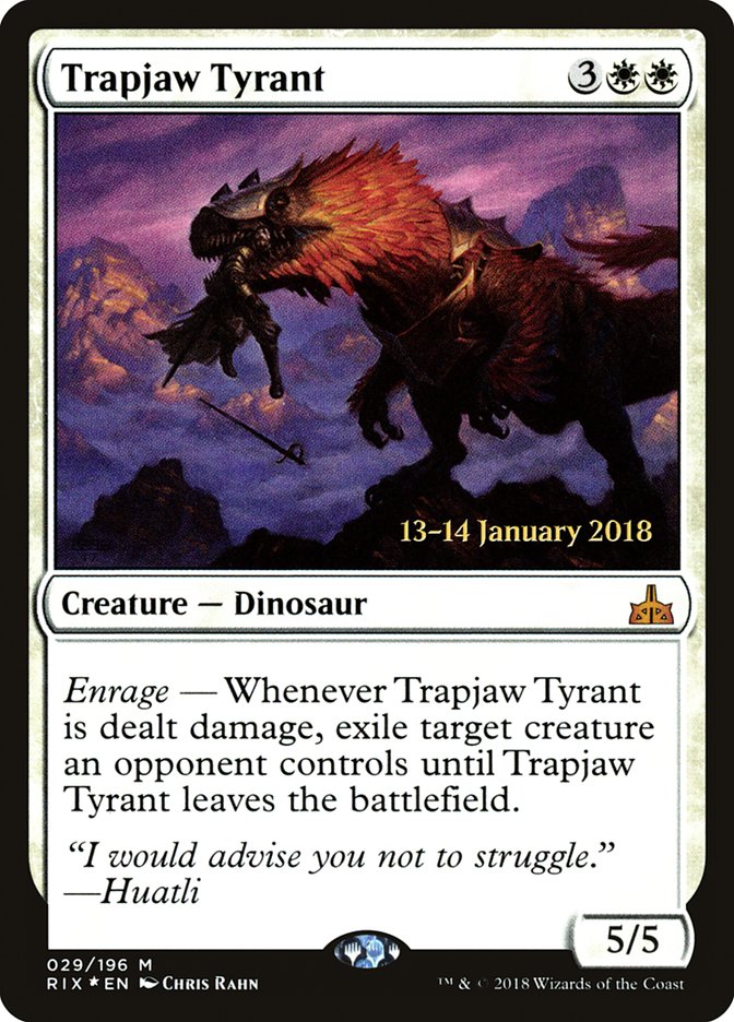 Trapjaw Tyrant [Rivals of Ixalan Prerelease Promos] | Jomio and Rueliete's Cards and Comics