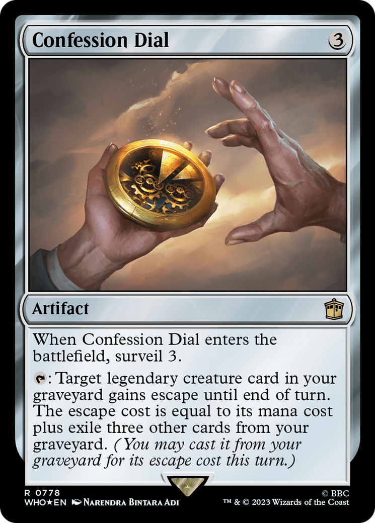 Confession Dial (Surge Foil) [Doctor Who] | Jomio and Rueliete's Cards and Comics