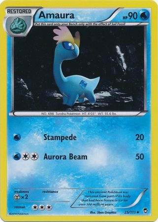 Amaura (25/111) (Cosmos Holo) [XY: Furious Fists] | Jomio and Rueliete's Cards and Comics