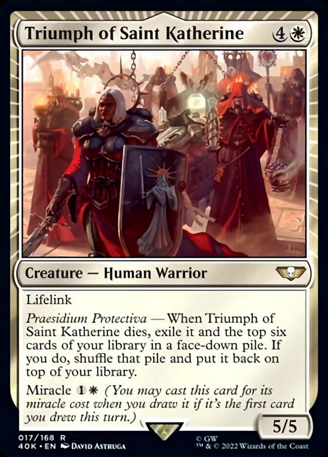 Triumph of Saint Katherine (Surge Foil) [Warhammer 40,000] | Jomio and Rueliete's Cards and Comics