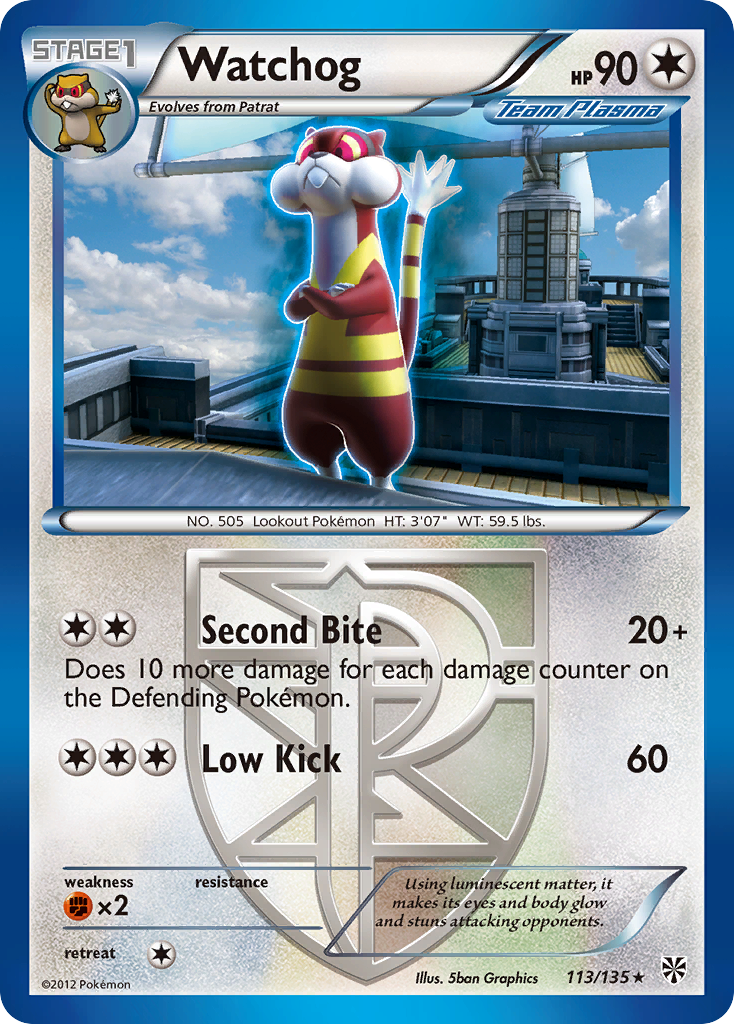 Watchog (113/135) [Black & White: Plasma Storm] | Jomio and Rueliete's Cards and Comics
