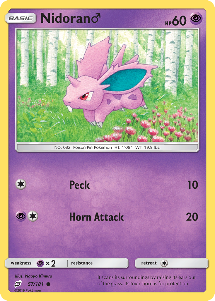 Nidoran (57/181) (Male) [Sun & Moon: Team Up] | Jomio and Rueliete's Cards and Comics
