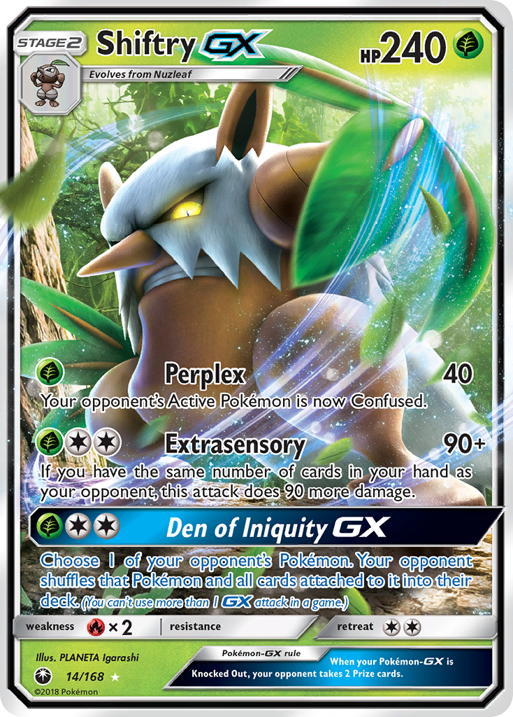 Shiftry GX (14/168) [Sun & Moon: Celestial Storm] | Jomio and Rueliete's Cards and Comics