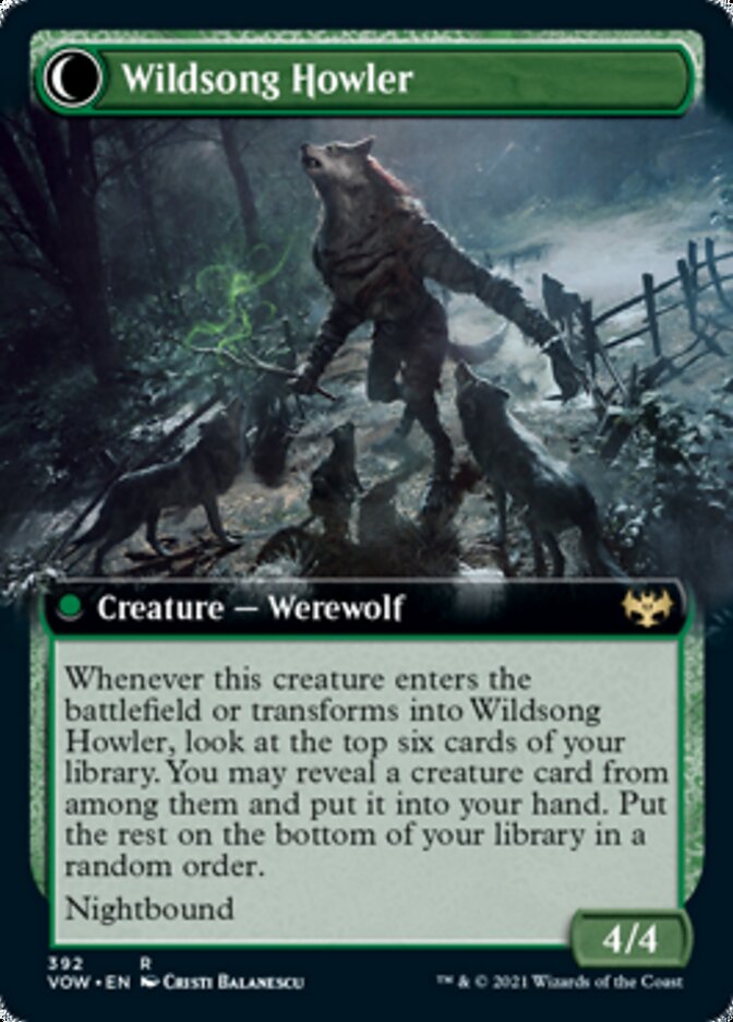 Howlpack Piper // Wildsong Howler (Extended Art) [Innistrad: Crimson Vow] | Jomio and Rueliete's Cards and Comics