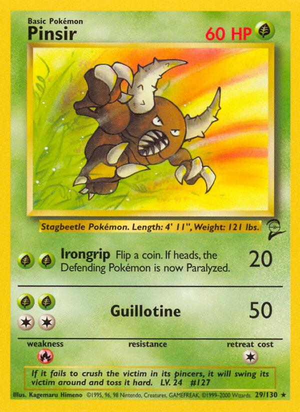 Pinsir (29/130) [Base Set 2] | Jomio and Rueliete's Cards and Comics