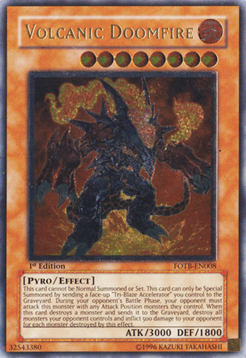 Volcanic Doomfire [FOTB-EN008] Ultimate Rare | Jomio and Rueliete's Cards and Comics