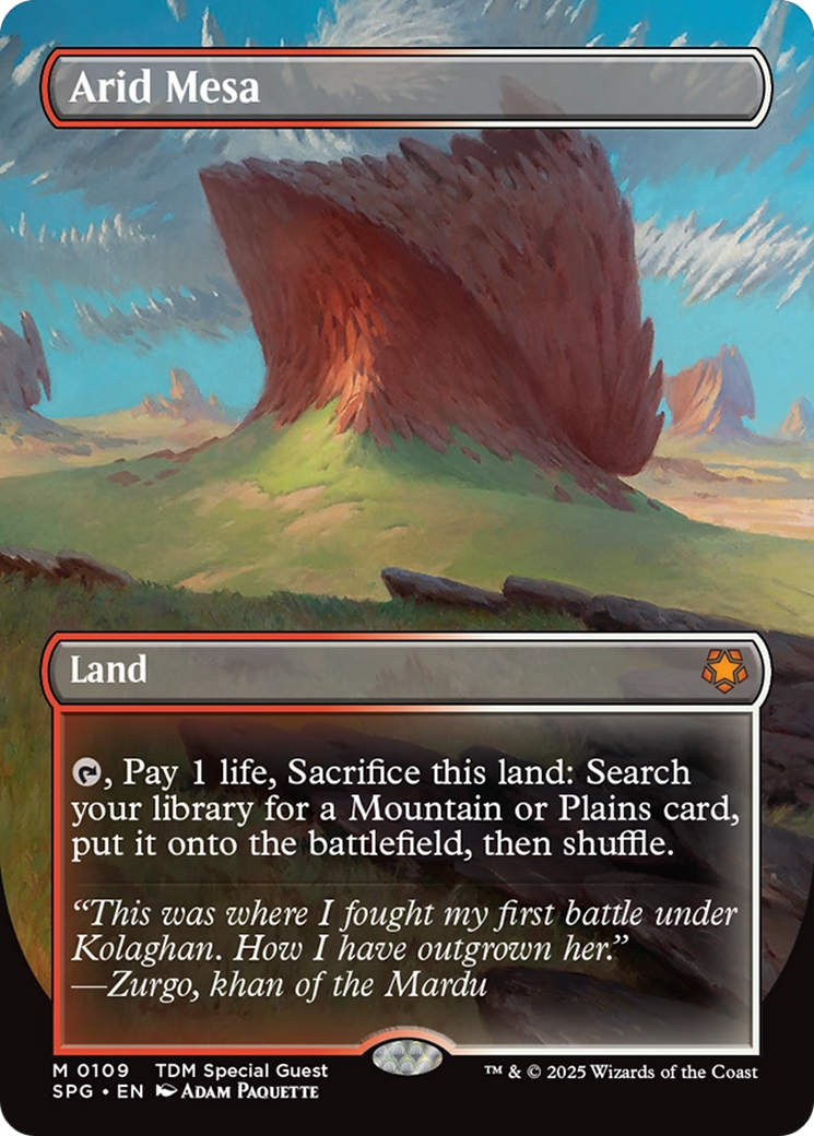 Arid Mesa (Borderless) [Tarkir: Dragonstorm Special Guests] | Jomio and Rueliete's Cards and Comics