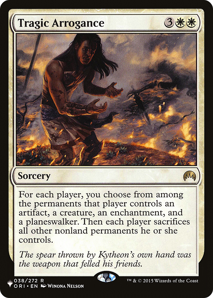 Tragic Arrogance [The List] | Jomio and Rueliete's Cards and Comics