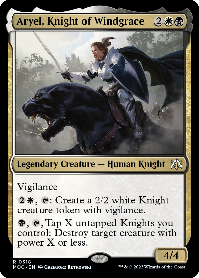 Aryel, Knight of Windgrace [March of the Machine Commander] | Jomio and Rueliete's Cards and Comics