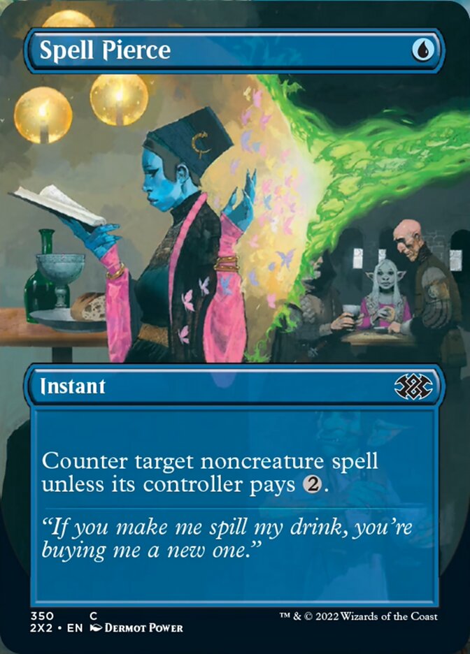 Spell Pierce (Borderless Alternate Art) [Double Masters 2022] | Jomio and Rueliete's Cards and Comics