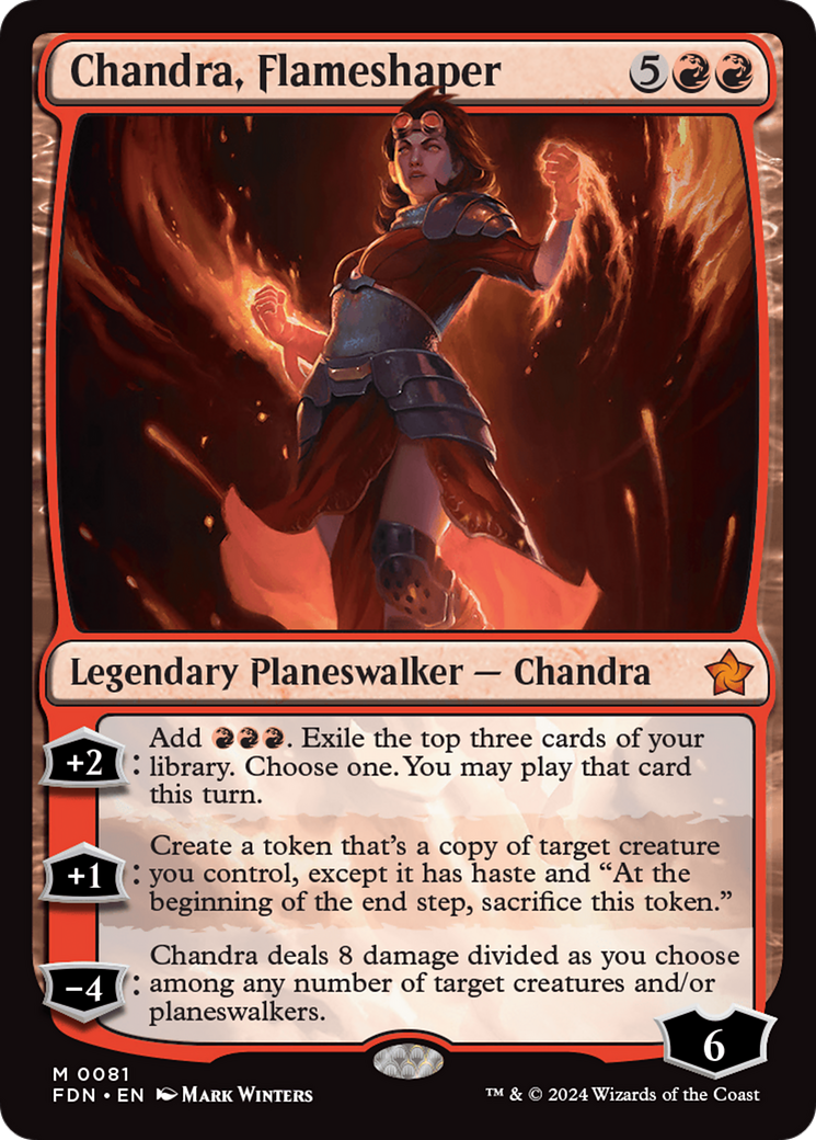 Chandra, Flameshaper [Foundations] | Jomio and Rueliete's Cards and Comics