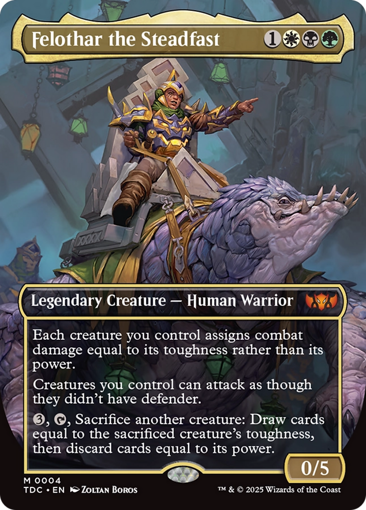 Felothar the Steadfast (Borderless) [Tarkir: Dragonstorm Commander] | Jomio and Rueliete's Cards and Comics