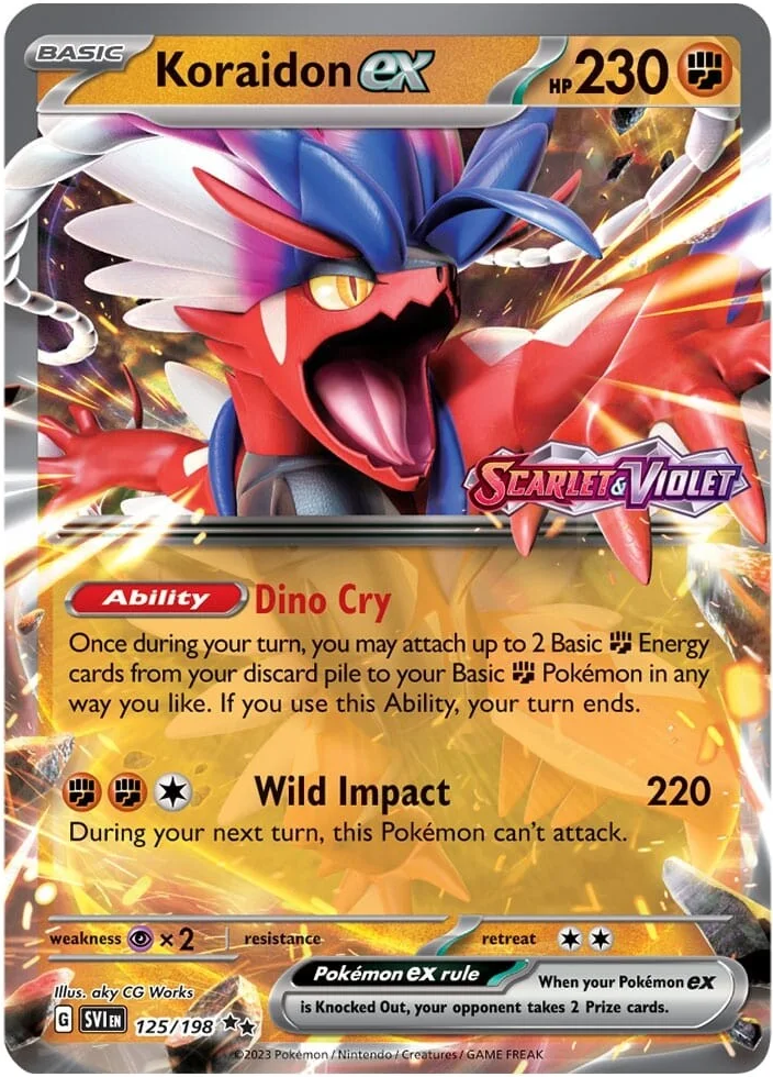 Koraidon ex (125/198) (Stamped) [Scarlet & Violet: Base Set] | Jomio and Rueliete's Cards and Comics