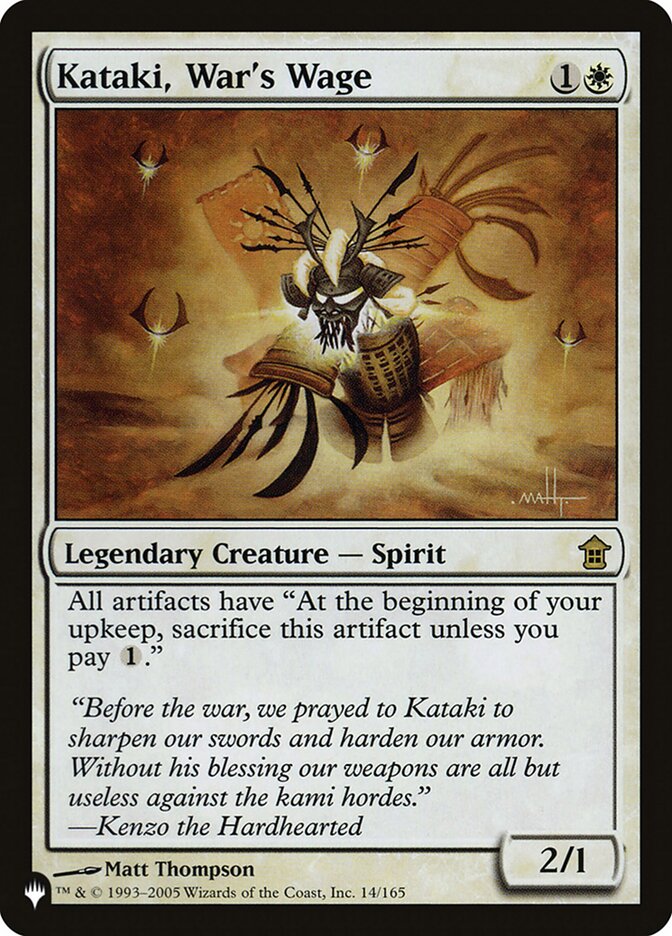 Kataki, War's Wage [The List] | Jomio and Rueliete's Cards and Comics