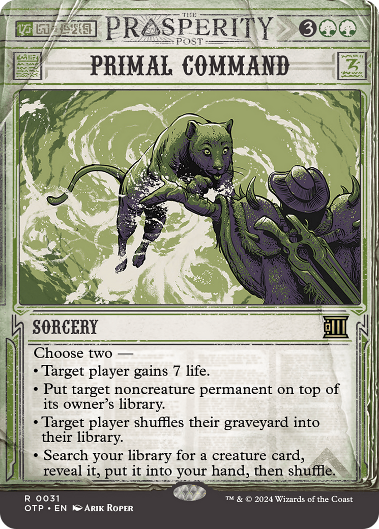 Primal Command [Outlaws of Thunder Junction: Breaking News] | Jomio and Rueliete's Cards and Comics