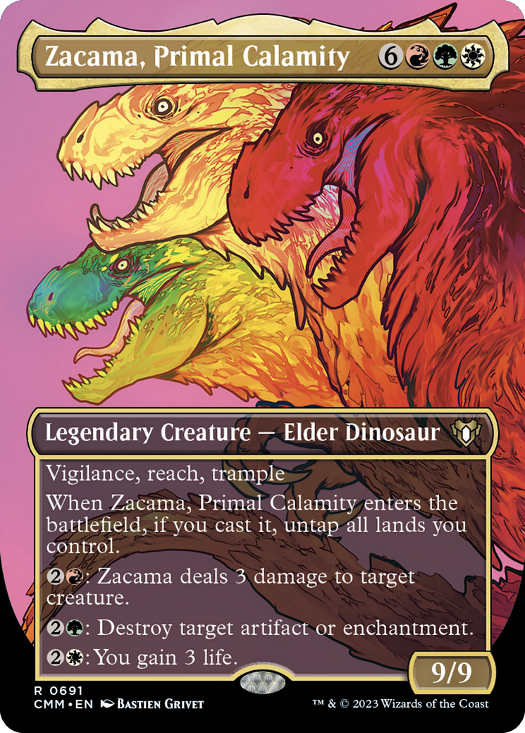 Zacama, Primal Calamity (Borderless Profile) [Commander Masters] | Jomio and Rueliete's Cards and Comics