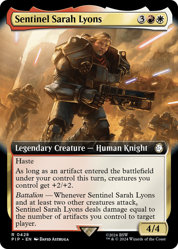 Sentinel Sarah Lyons (Extended Art) [Fallout] | Jomio and Rueliete's Cards and Comics