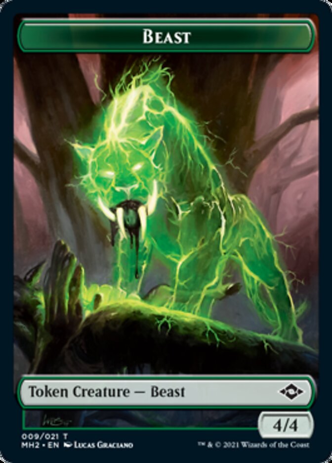 Beast // Treasure (20) Double-Sided Token [Modern Horizons 2 Tokens] | Jomio and Rueliete's Cards and Comics