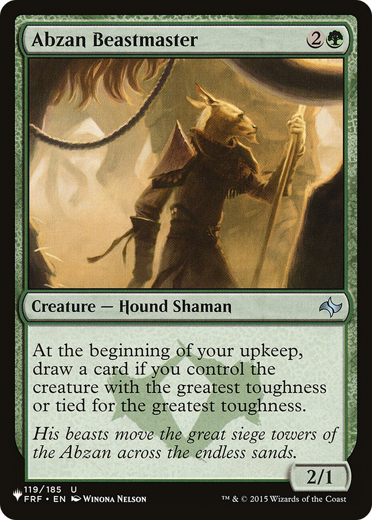 Abzan Beastmaster [The List] | Jomio and Rueliete's Cards and Comics