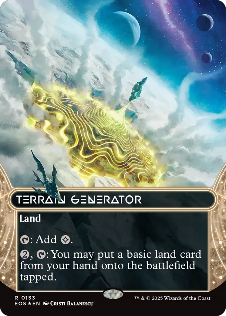 Terrain Generator (0133) (Borderless) (Galaxy Foil) [Edge of Eternities: Stellar Sights] | Jomio and Rueliete's Cards and Comics