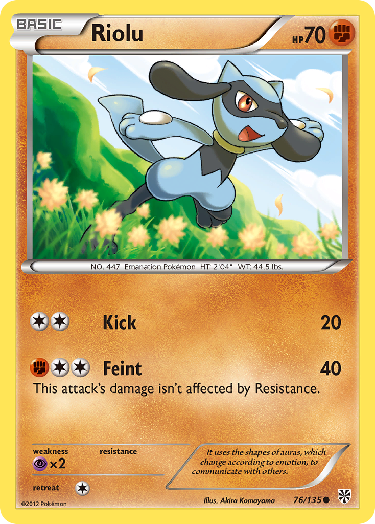 Riolu (76/135) [Black & White: Plasma Storm] | Jomio and Rueliete's Cards and Comics