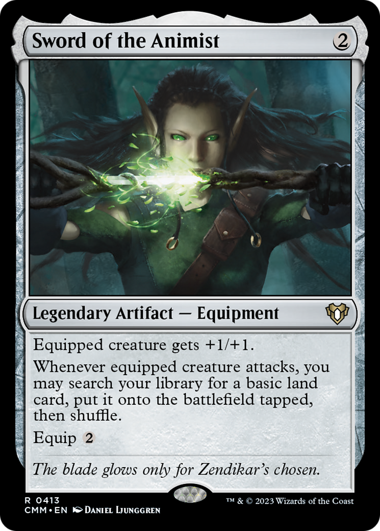 Sword of the Animist [Commander Masters] | Jomio and Rueliete's Cards and Comics