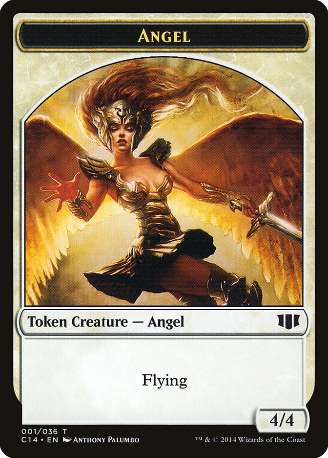 Angel // Cat Double-Sided Token [Commander 2014 Tokens] | Jomio and Rueliete's Cards and Comics