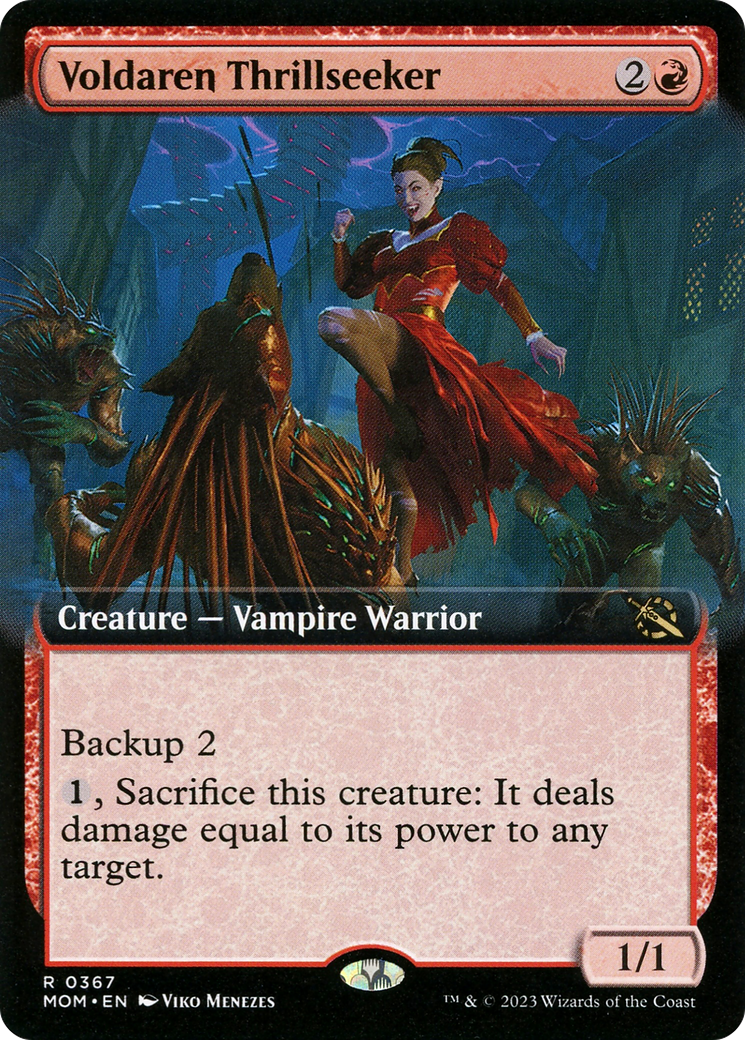 Voldaren Thrillseeker (Extended Art) [March of the Machine] | Jomio and Rueliete's Cards and Comics