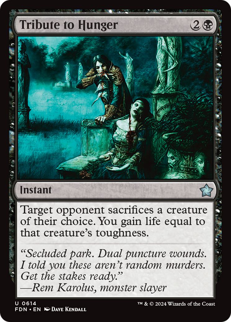 Tribute to Hunger [Foundations] | Jomio and Rueliete's Cards and Comics