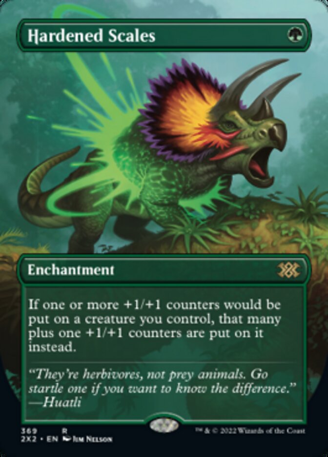 Hardened Scales (Borderless Alternate Art) [Double Masters 2022] | Jomio and Rueliete's Cards and Comics
