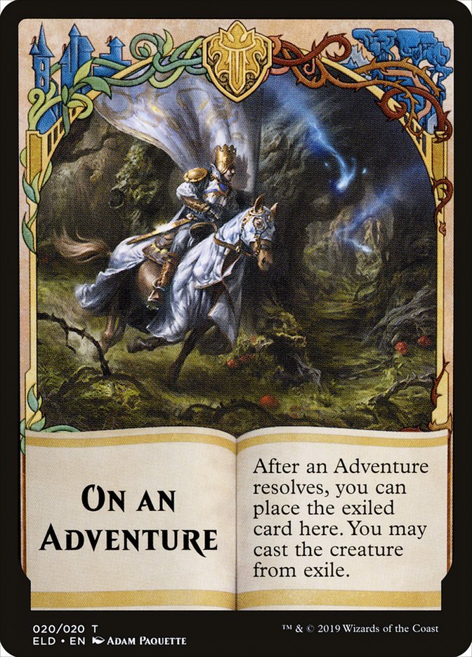 On an Adventure Token [Throne of Eldraine Tokens] | Jomio and Rueliete's Cards and Comics