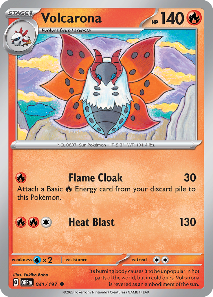 Volcarona (041/197) [Scarlet & Violet: Obsidian Flames] | Jomio and Rueliete's Cards and Comics